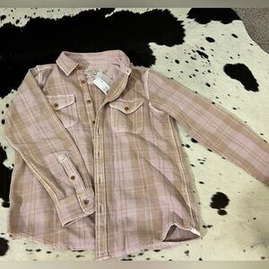 Outerknown Pink Plaid Button Down